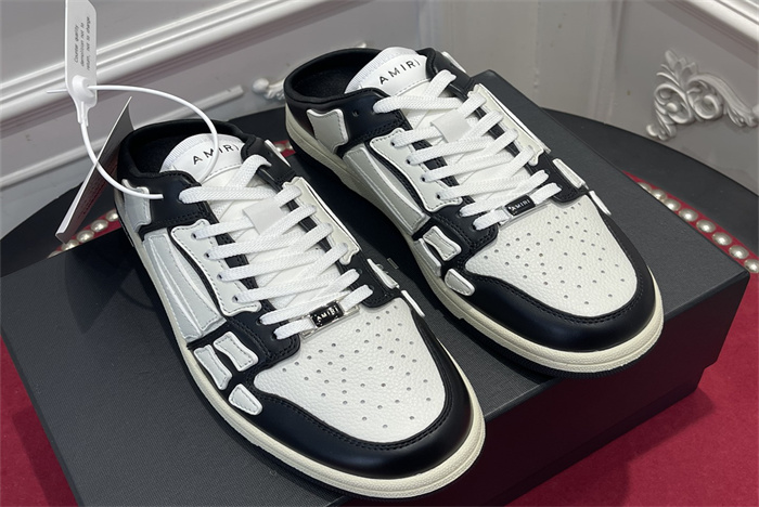 AMR -AB016 Skeleton Low-Skel top Sneakers White black(to be customized 5-7 days)