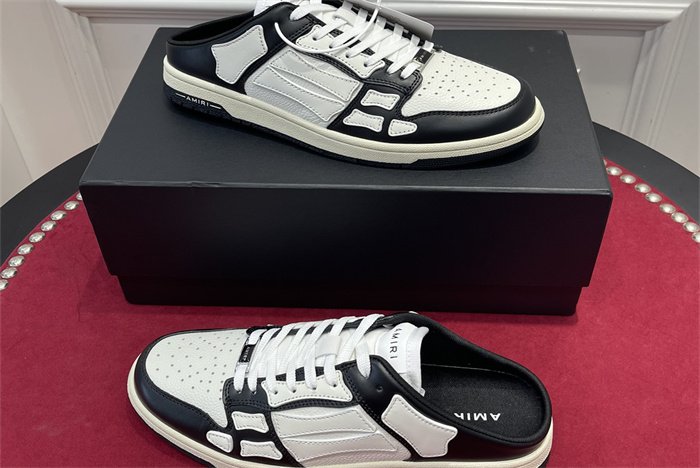 AMR -AB016 Skeleton Low-Skel top Sneakers White black(to be customized 5-7 days)