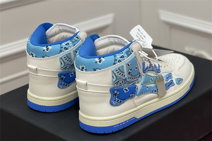 AMR  - AB038 Skel- top Hi White Blue (to be customized 5-7 days)