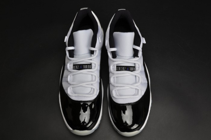 AIR JORDAN 11 RETRO LOW "CONCORD" BLACK/ WHITE mens 528895-153
